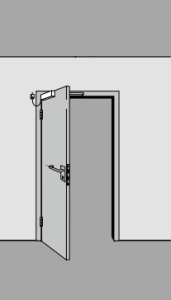 De manier waarop een vrijloop deurdranger gemonteerd is.